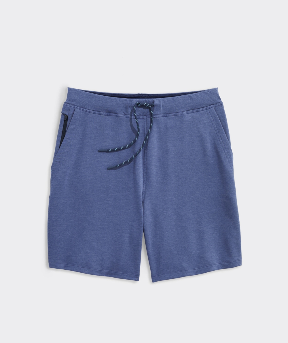 Bermudas Vineyard Vines 7 Inch On-The-Go Knit Shorts Azules | 358046GFW