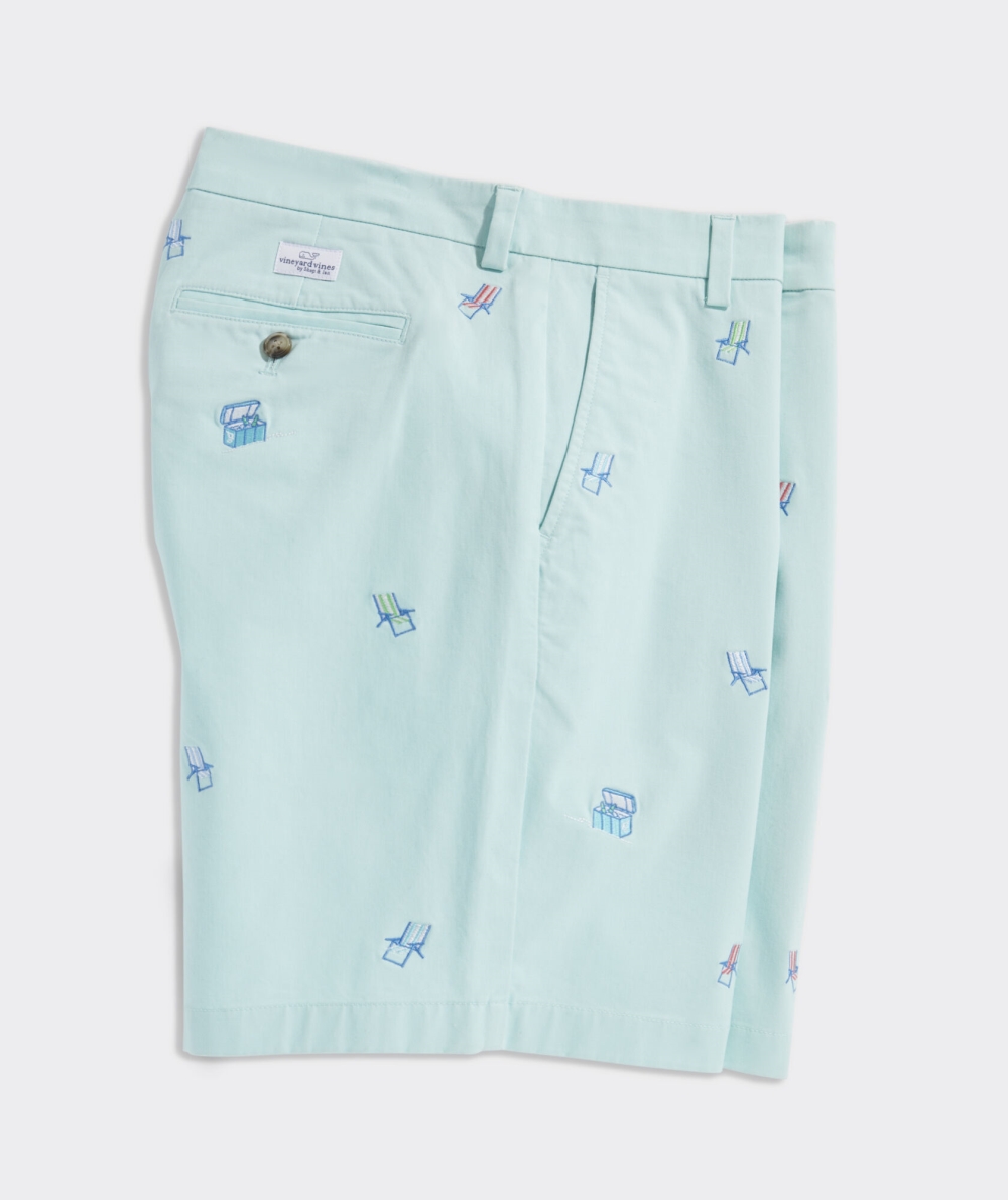 Bermudas Vineyard Vines 9 Inch Embroidered Stretch Breaker Shorts Azules | 743201REN