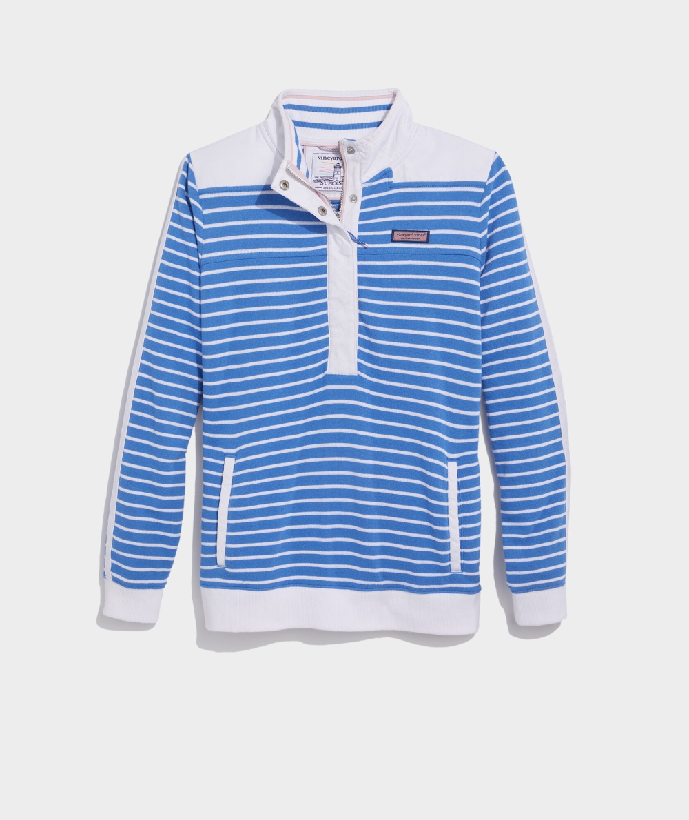 Camisas Vineyard Vines A Rayas Dockside SuperShep™ Azules | 268094TZR