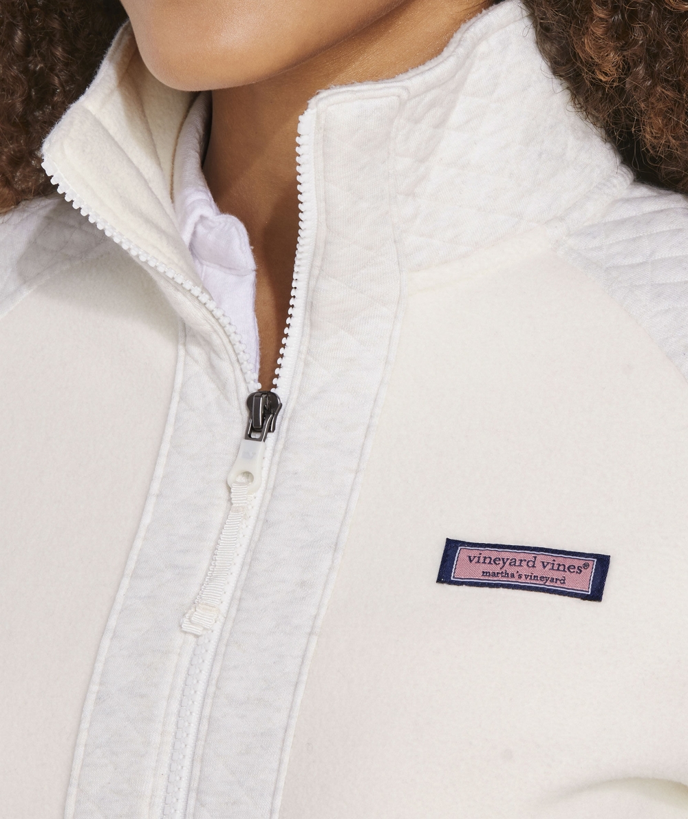 Camisas Vineyard Vines Acolchado Sherpa Half-Zip Marshmallow | 835190SWR