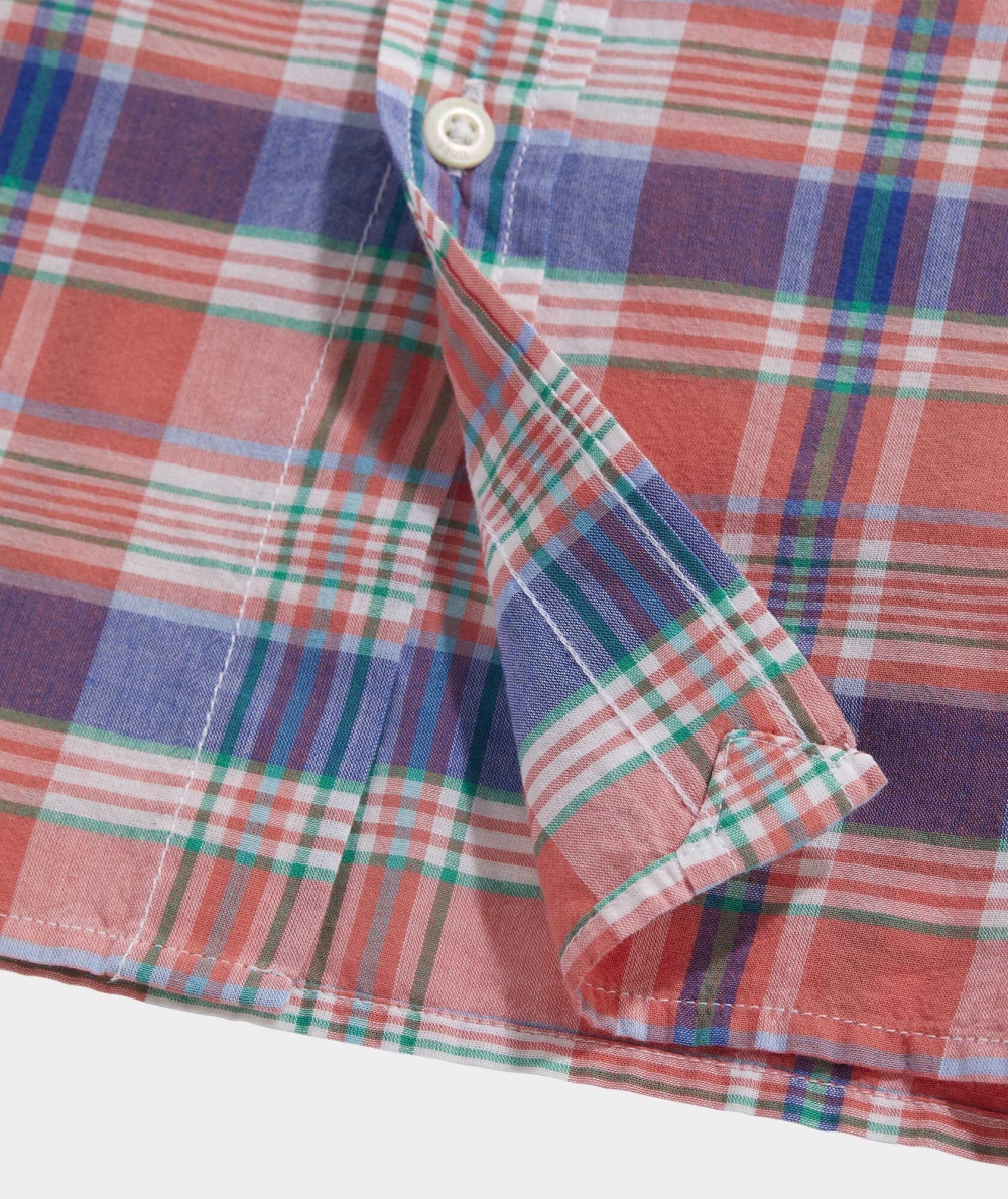 Camisas Vineyard Vines Algodon Madras Shirt Mai Tai | 821309PNB