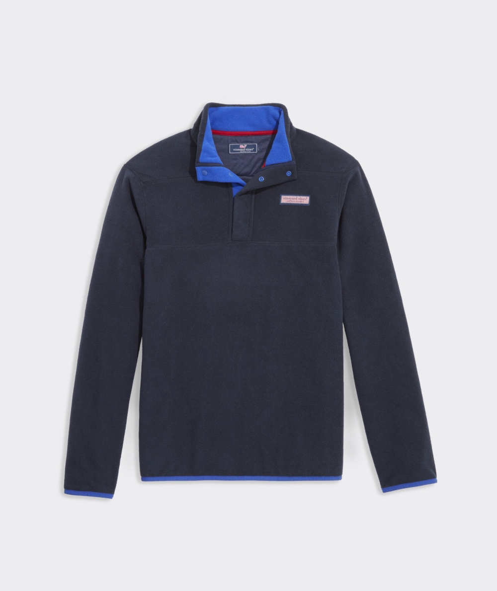 Camisas Vineyard Vines Harbor Fleece Shep Shirt Azul Marino | 719056UNB