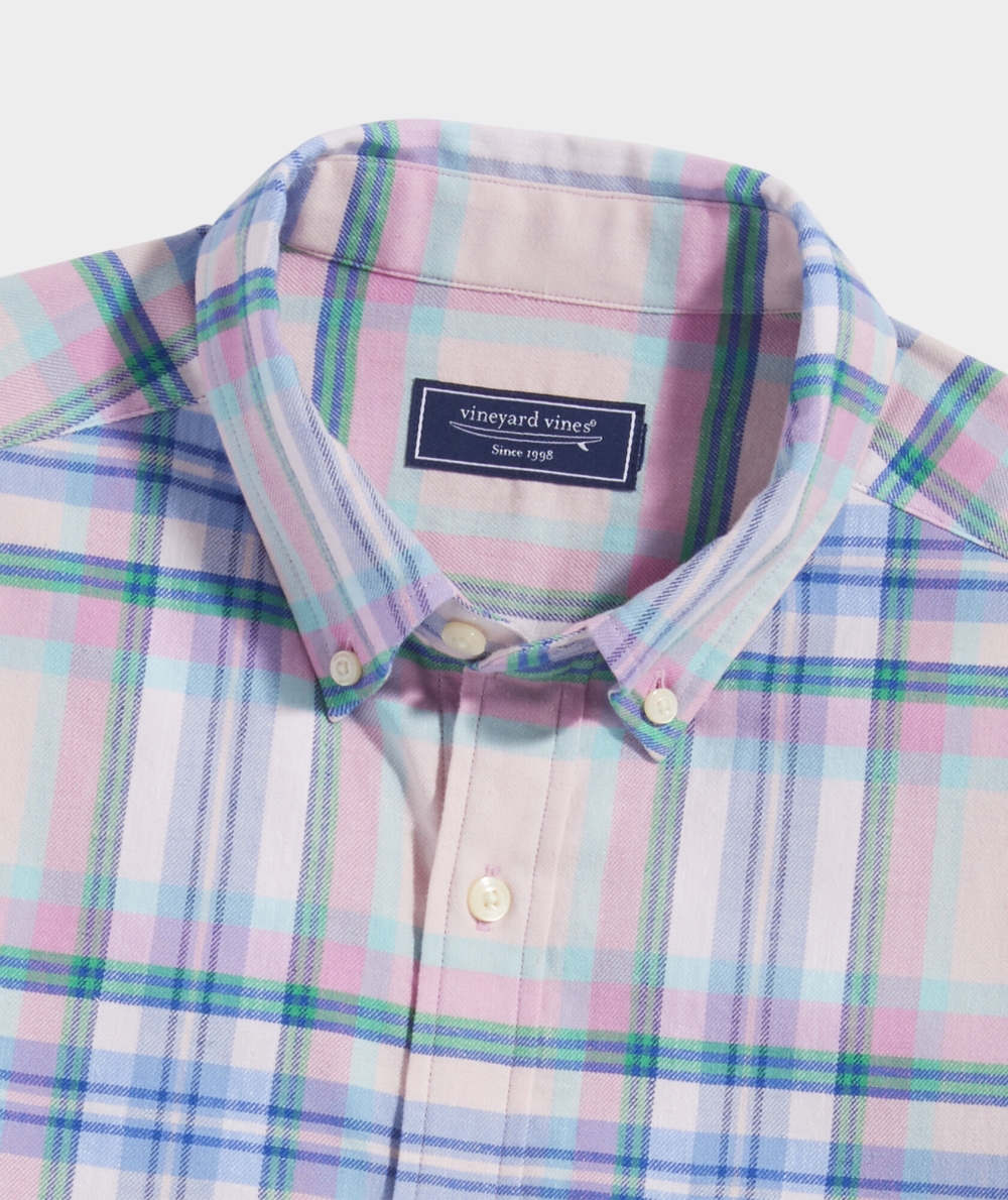 Camisas Vineyard Vines Island Twill Plaid Shirt Rosas | 267490JHW