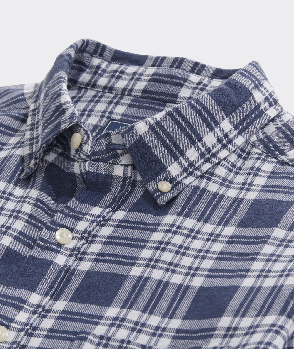 Camisas Vineyard Vines Island Twill Plaid Shirt Ocean Splash | 728931UKX