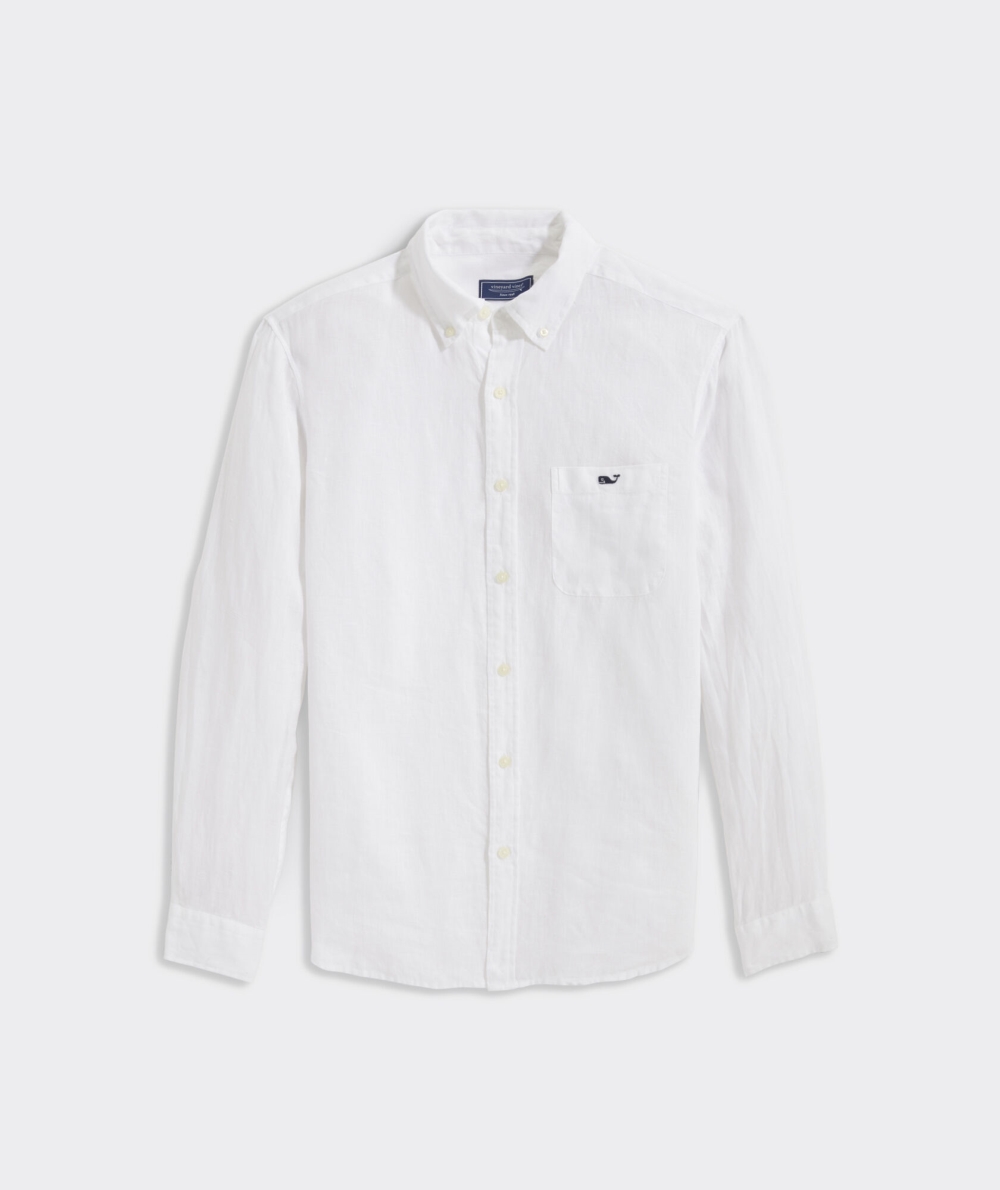 Camisas Vineyard Vines Linen Solid Shirt Blancos | 917584TUW