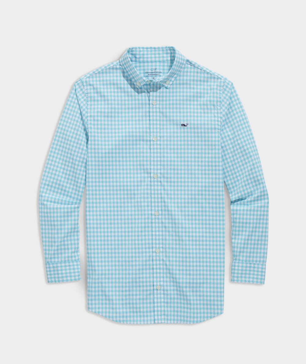 Camisas Vineyard Vines On-The-Go Gingham Shirt Arawak Gingham - Sea Grove | 931728JRW