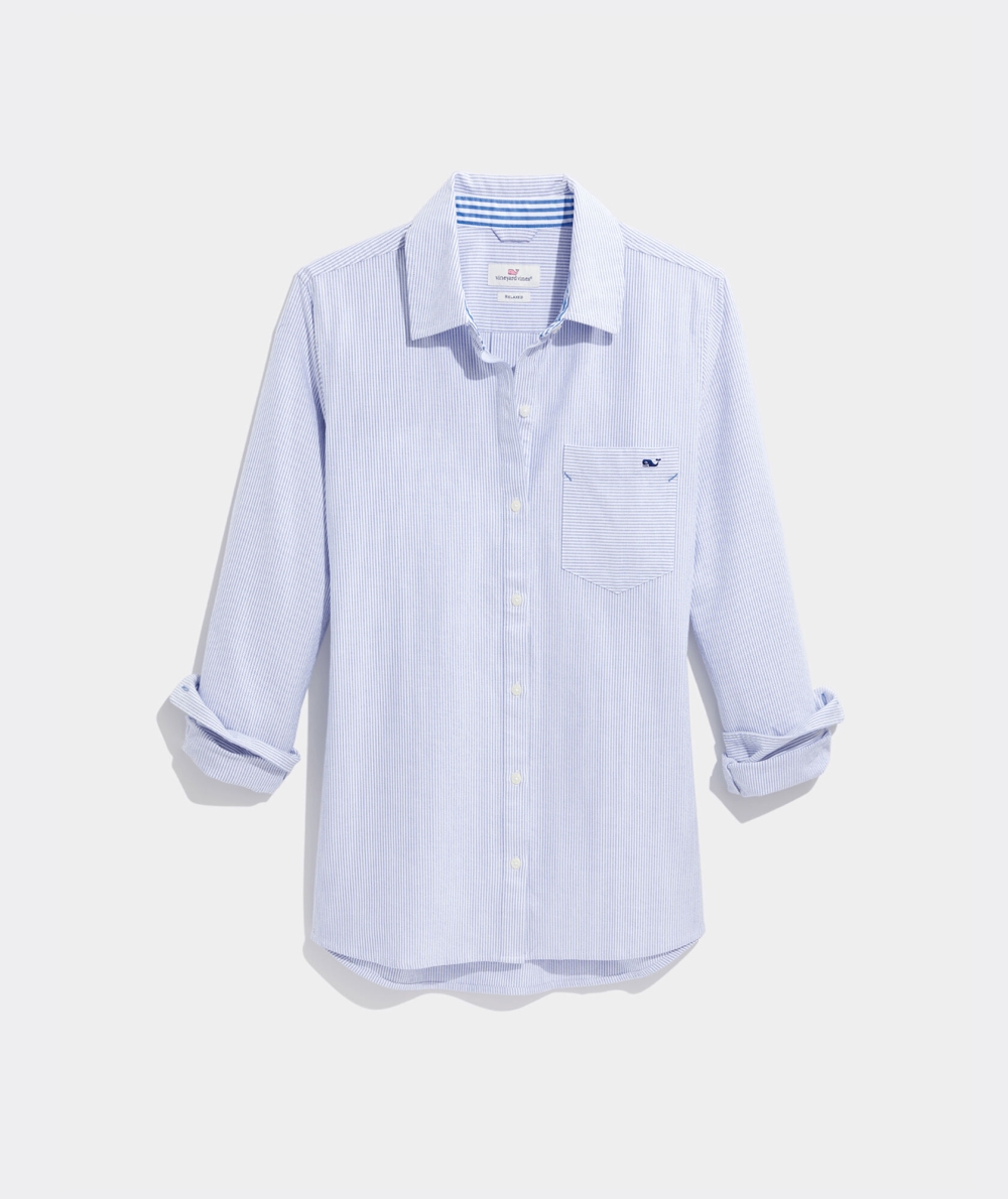 Camisas Vineyard Vines Oxford A Rayas Chilmark Relaxed Button-Down Shirt Marlin | 810479RQH