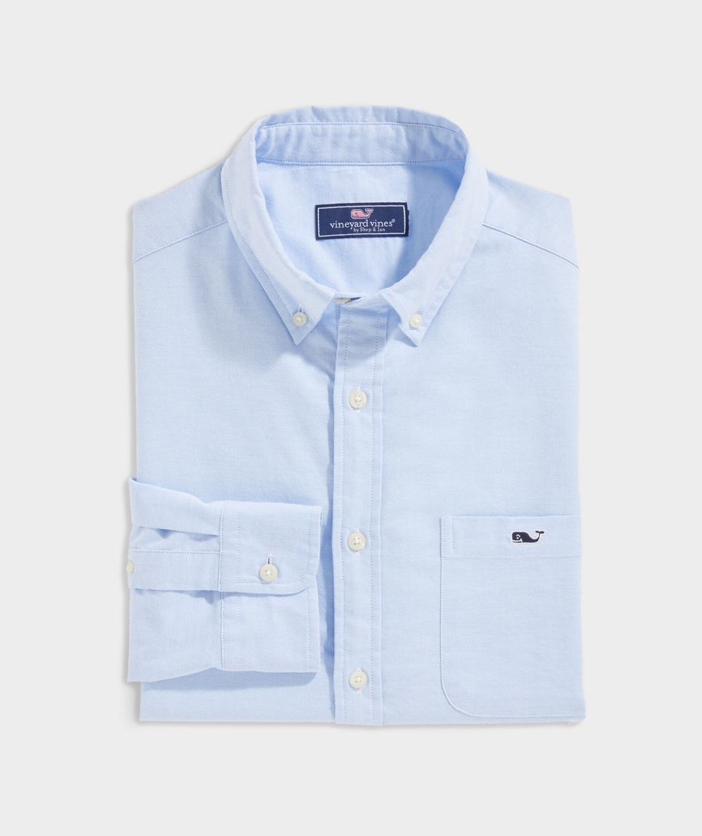 Camisas Vineyard Vines Oxford Solid Shirt Turquesa | 023657EOY