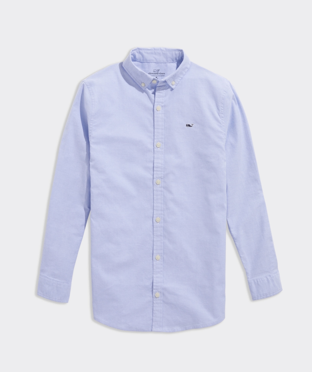 Camisas Vineyard Vines Oxford Solid Shirt Azules | 920734AIW