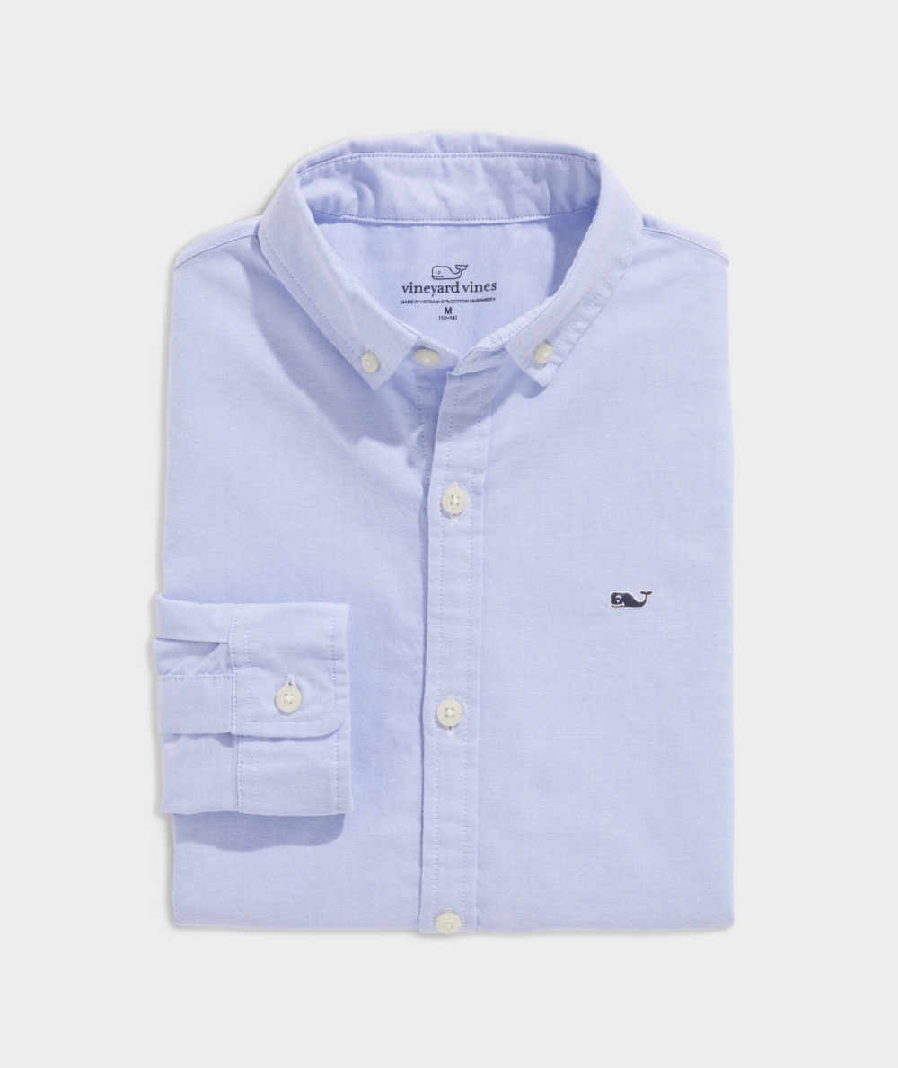 Camisas Vineyard Vines Oxford Solid Shirt Azules | 920734AIW