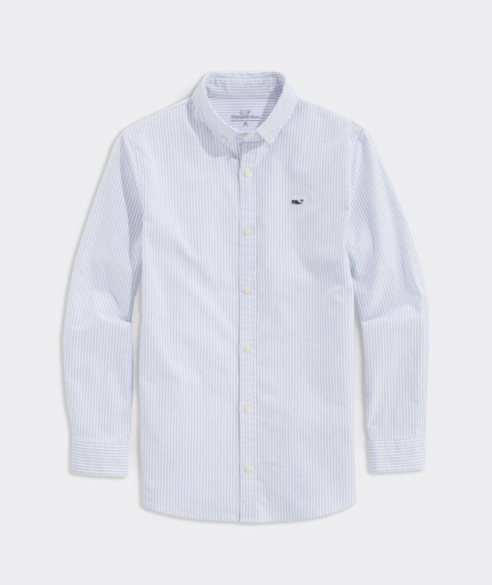 Camisas Vineyard Vines Oxford Stripe Shirt Turquesa | 163029SCE