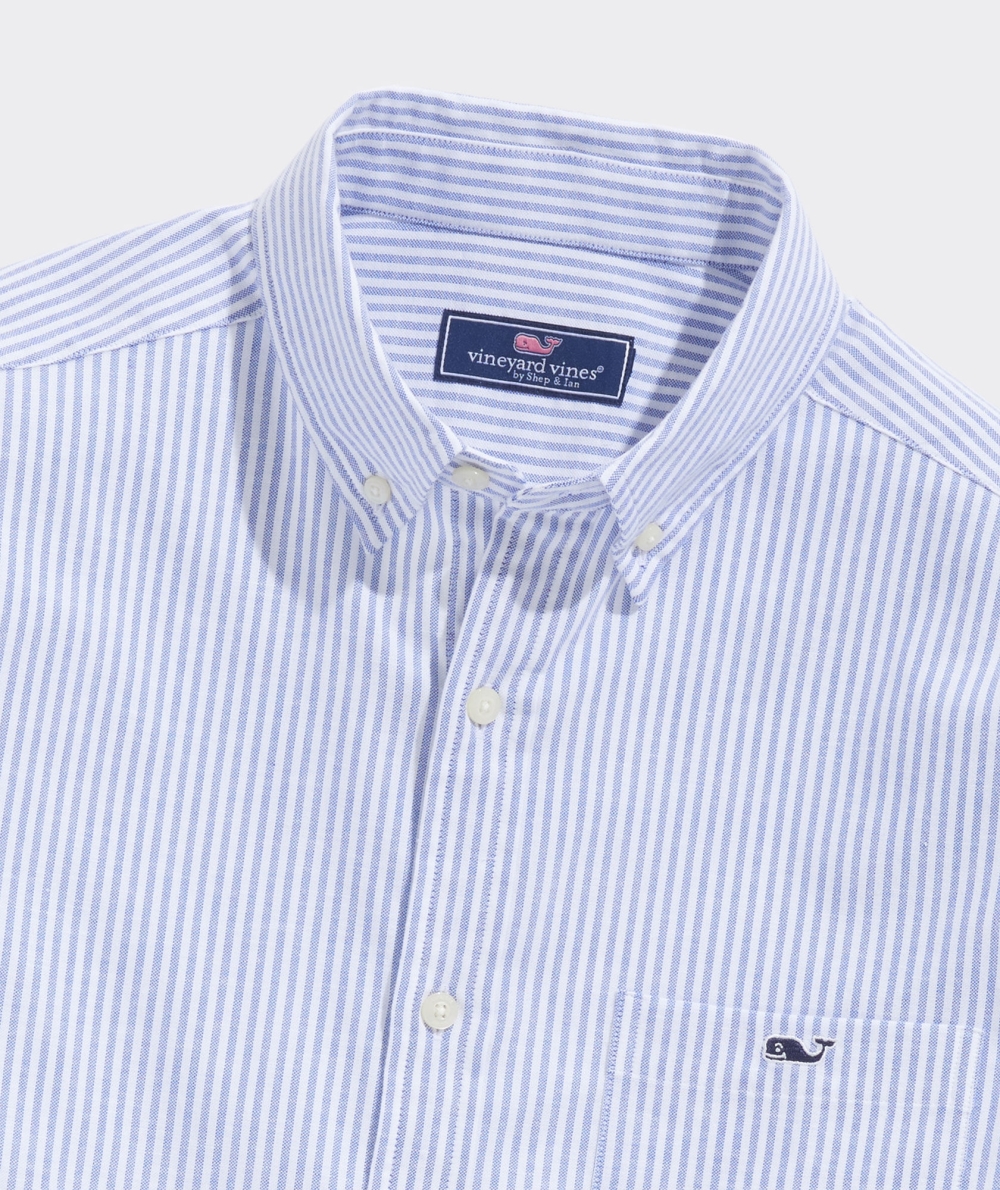 Camisas Vineyard Vines Oxford Stripe Shirt Azules | 720419HDA