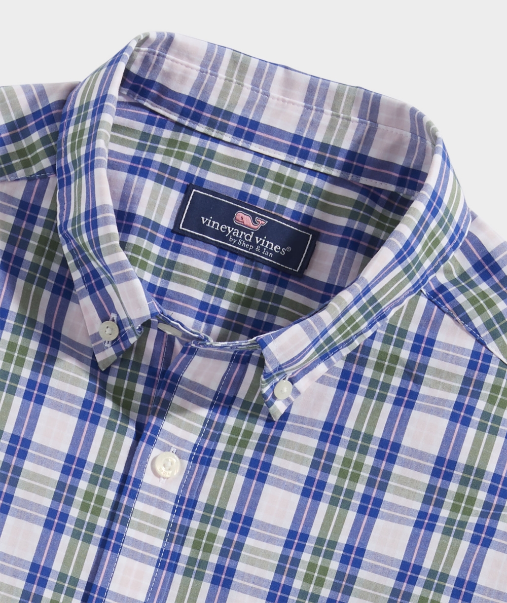 Camisas Vineyard Vines Stretch Poplin Check Shirt Rosas | 892416IZW