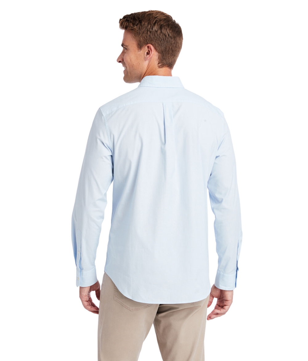 Camisas Vineyard Vines Stretch Poplin Solid Shirt Azules | 216479VHQ