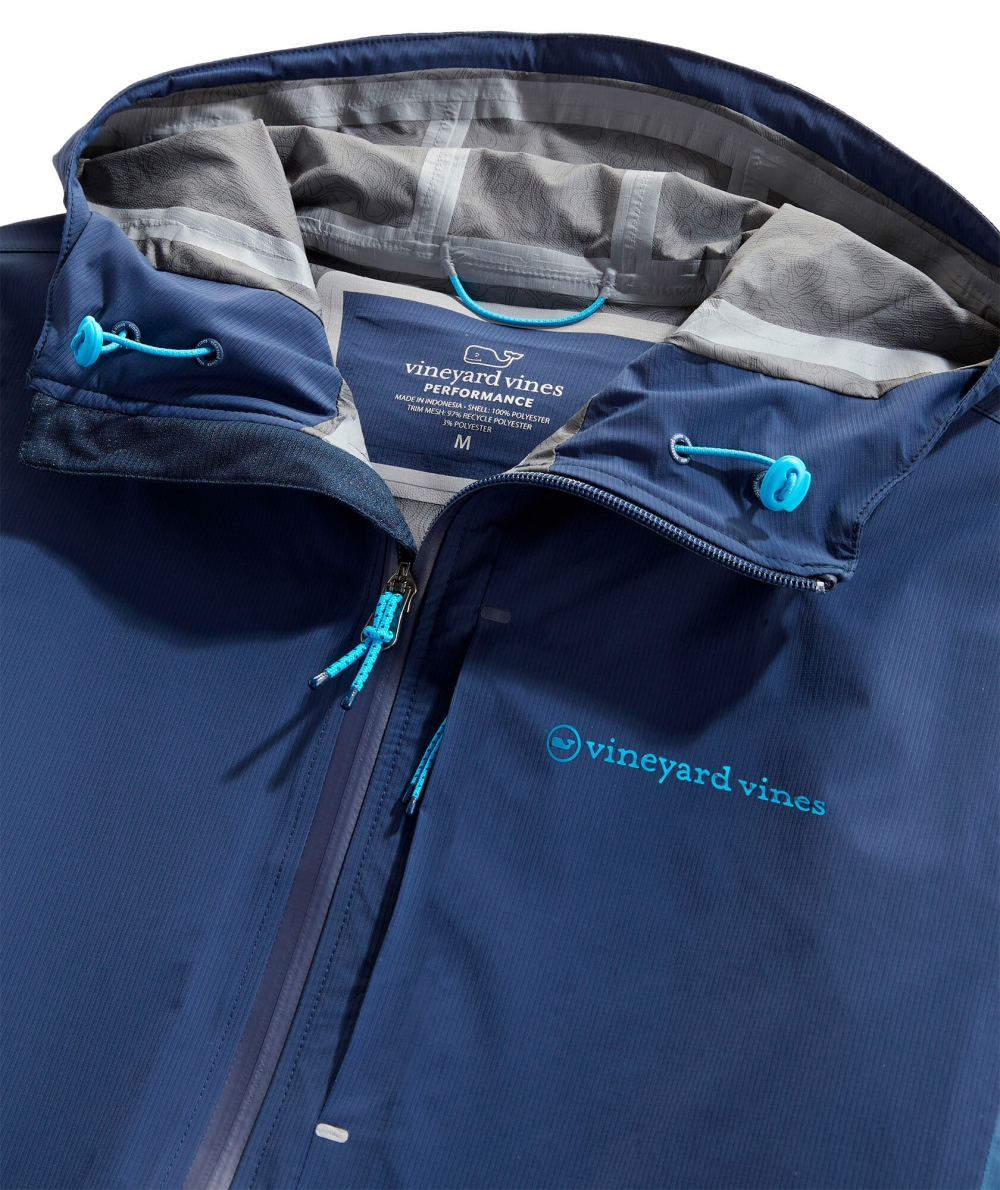 Chaquetas Vineyard Vines On-The-Go Packable Rain Shell Azules | 185730YHG