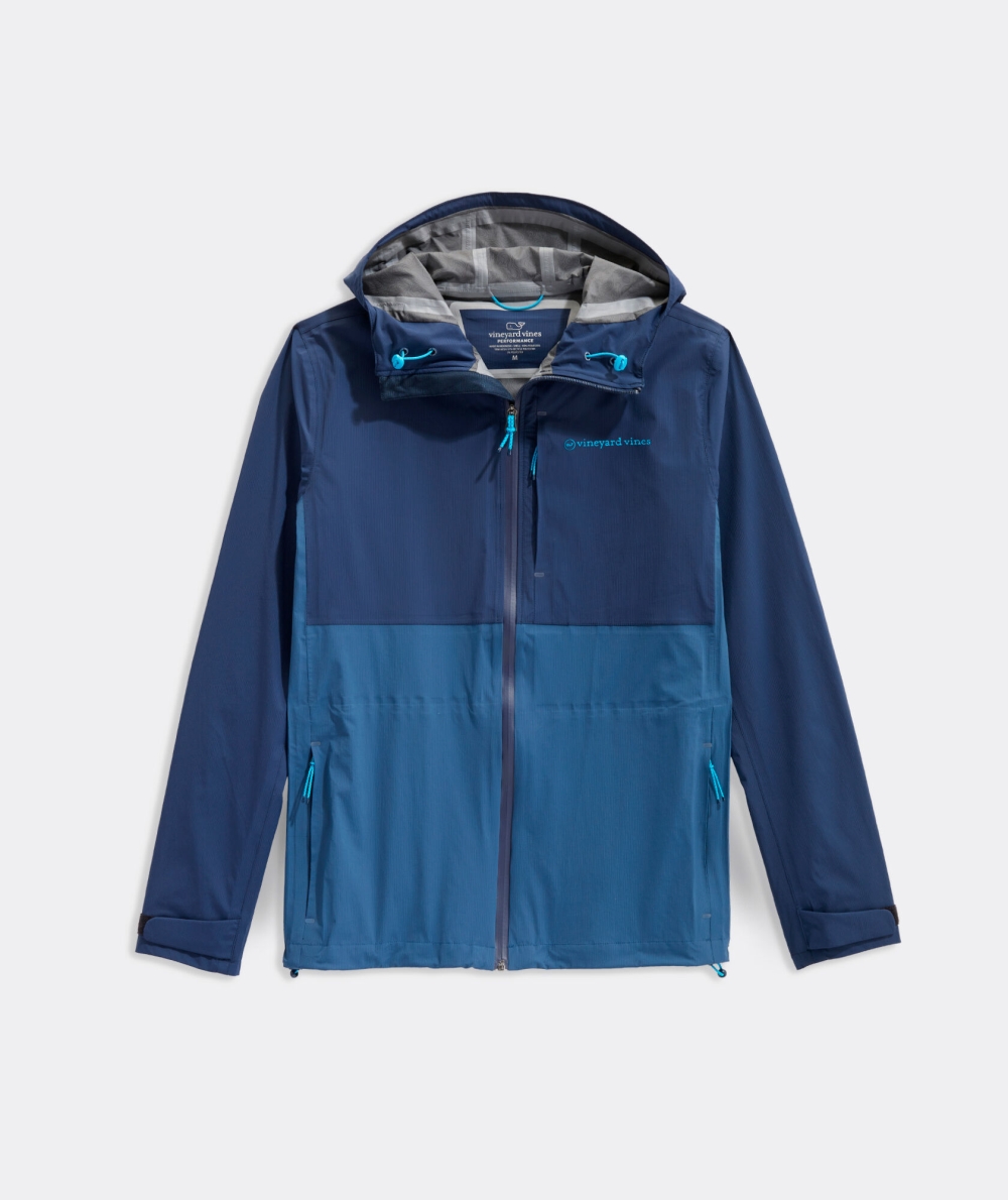 Chaquetas Vineyard Vines On-The-Go Packable Rain Shell Azules | 185730YHG