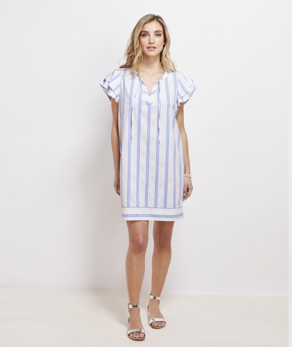 Dresses Vineyard Vines Harbor Vineyard Tunic Blancos Azules | 745189ZQA