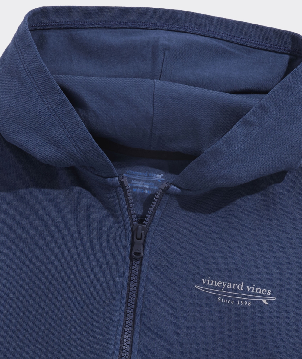 Hoodies Vineyard Vines Surfside Full-Zip Hoodie Azul Marino | 092385RQE