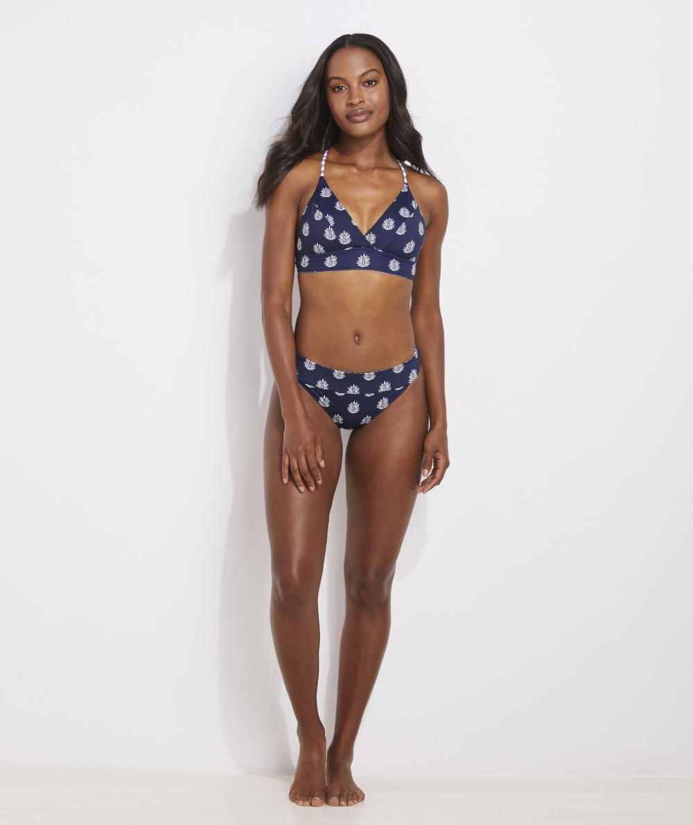 Nadar Vineyard Vines Palm Leaf Reversible Bikini Bottom FleurDeLeaf-Deep Bay | 324861SXV