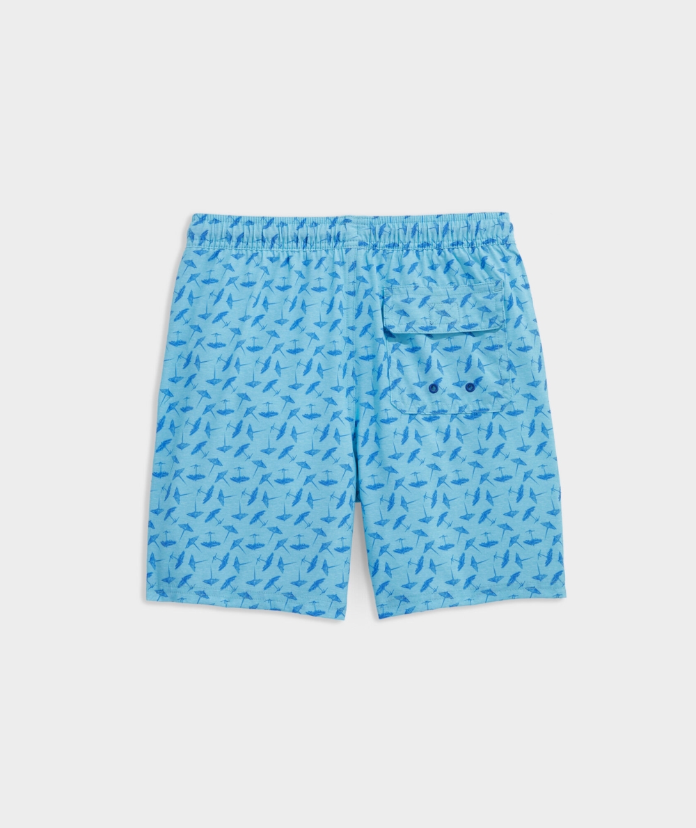 Nadar Vineyard Vines Printed Chappy Swim Trunks Island Umbrellas Micro - Sea Grove | 728634FEG