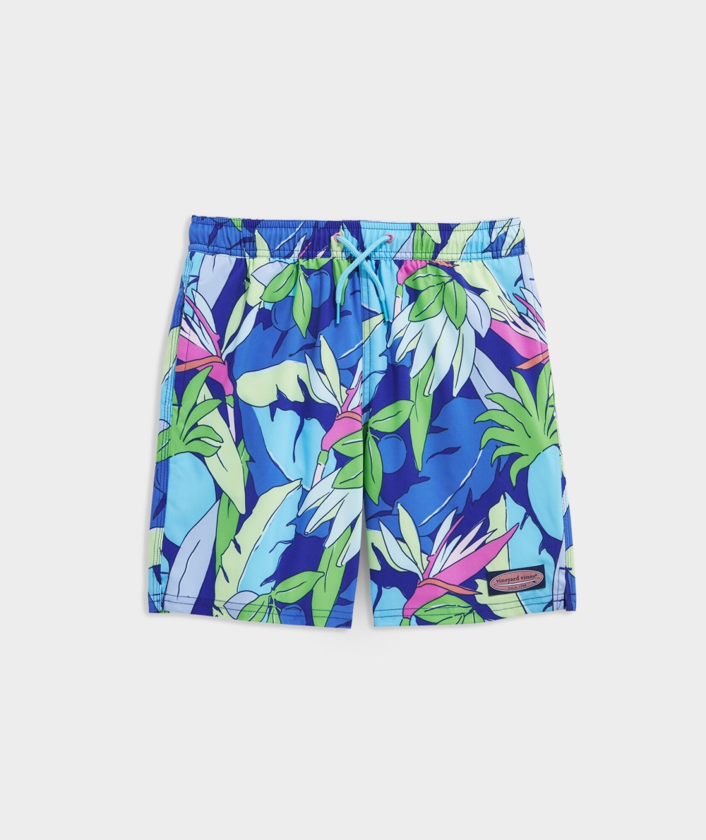 Nadar Vineyard Vines Printed Chappy Swim Trunks Azules | 781206EJT