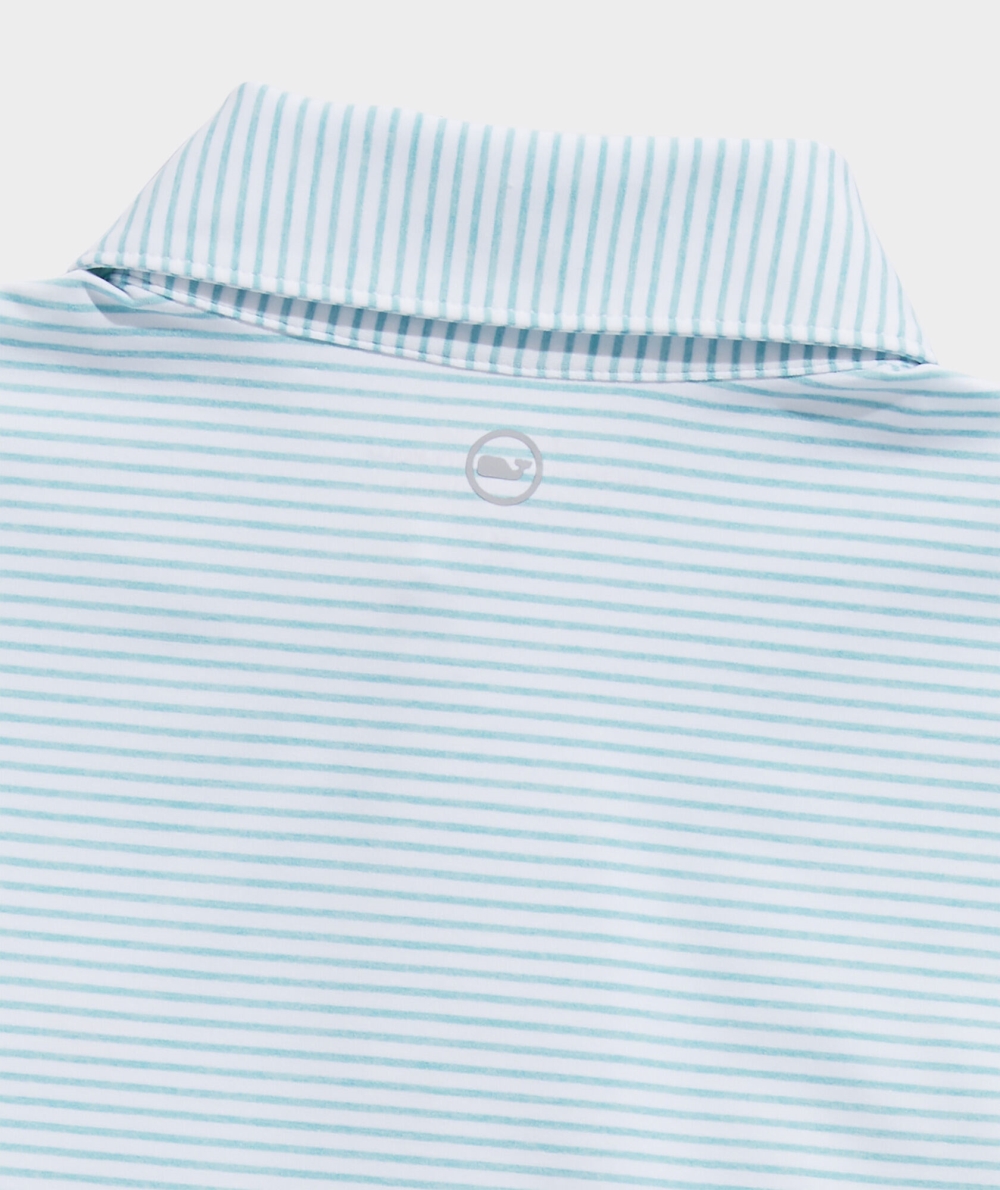 Polos Vineyard Vines Bradley Stripe Sankaty Polo Blancos Azules | 073496XNM