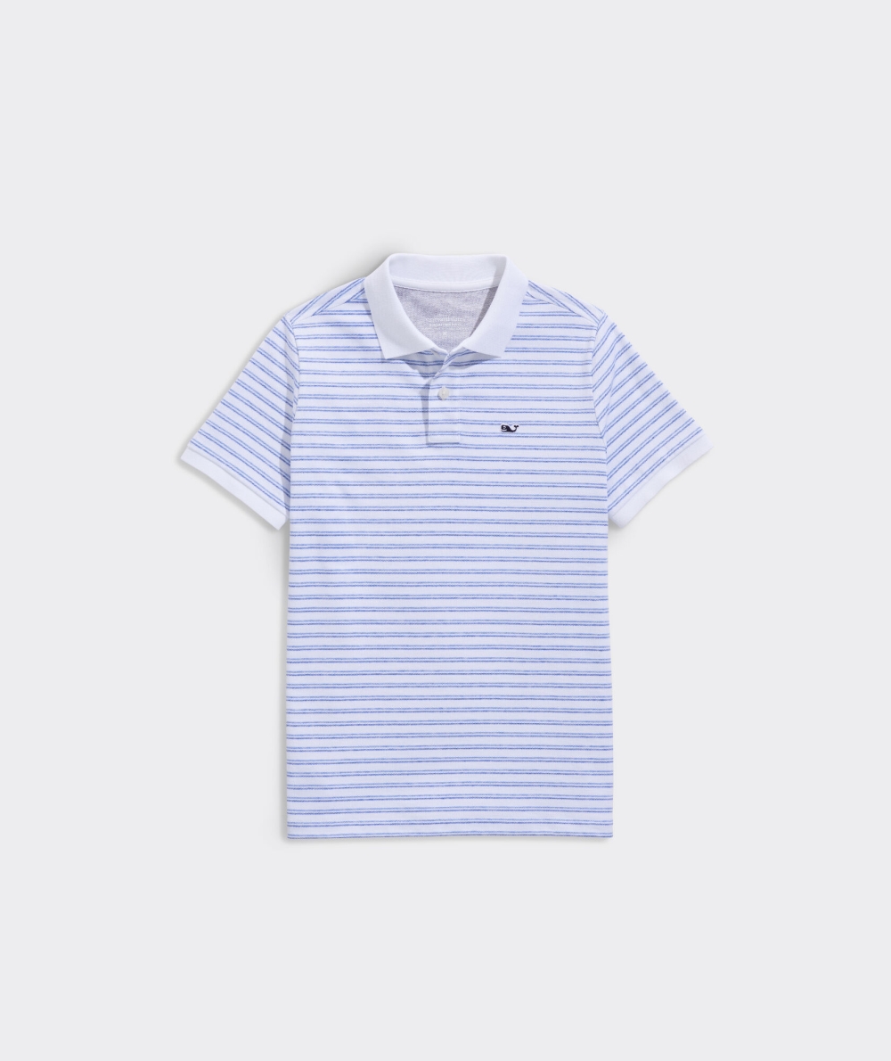 Polos Vineyard Vines Edgartown Pique Polo Blancos Turquesa | 046978YBP