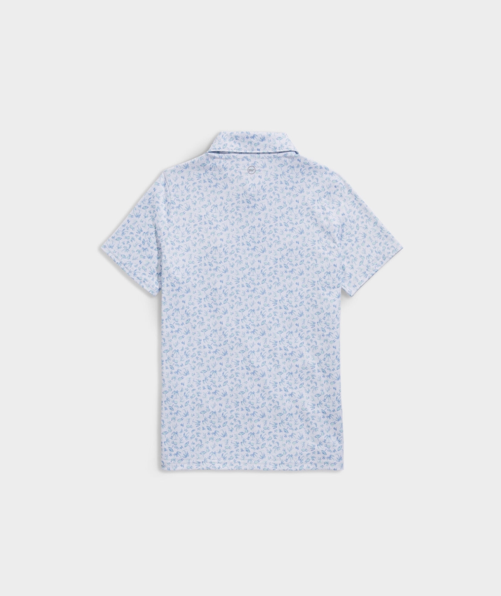 Polos Vineyard Vines Printed Sankaty Polo Azules | 521986UGH