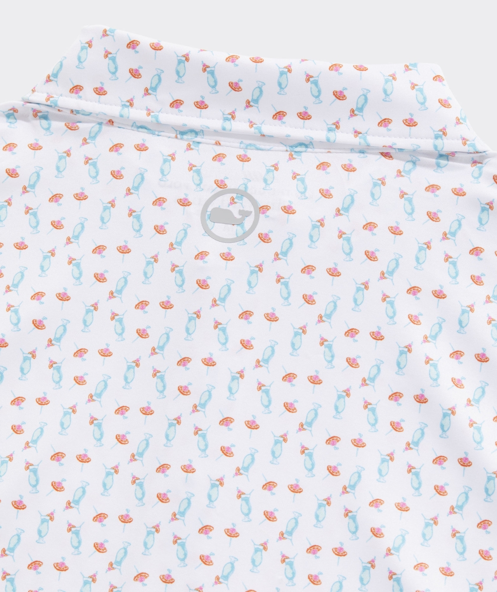 Polos Vineyard Vines Printed Sankaty Polo Blancos | 762408TOF