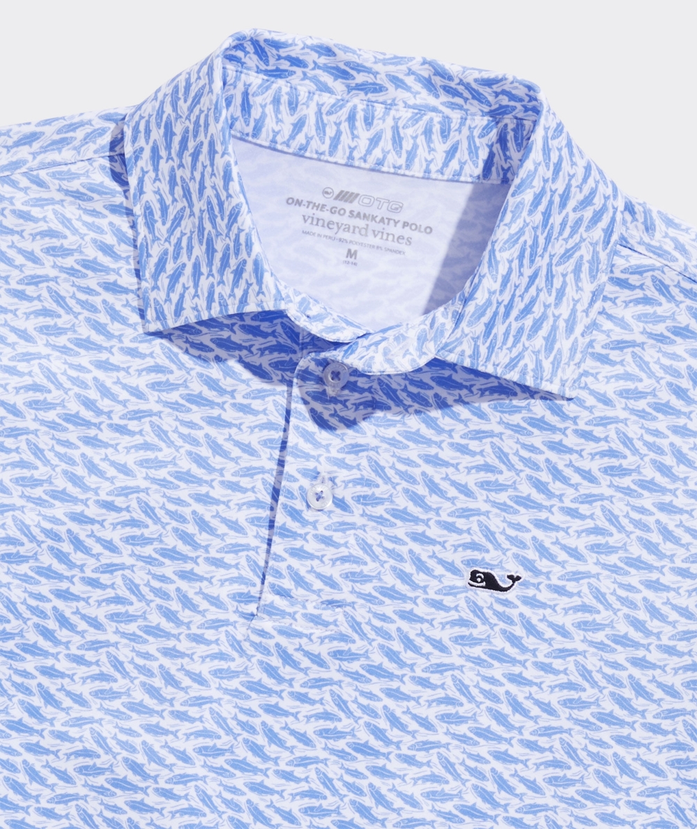 Polos Vineyard Vines Printed Sankaty Polo Blancos | 780623HAR