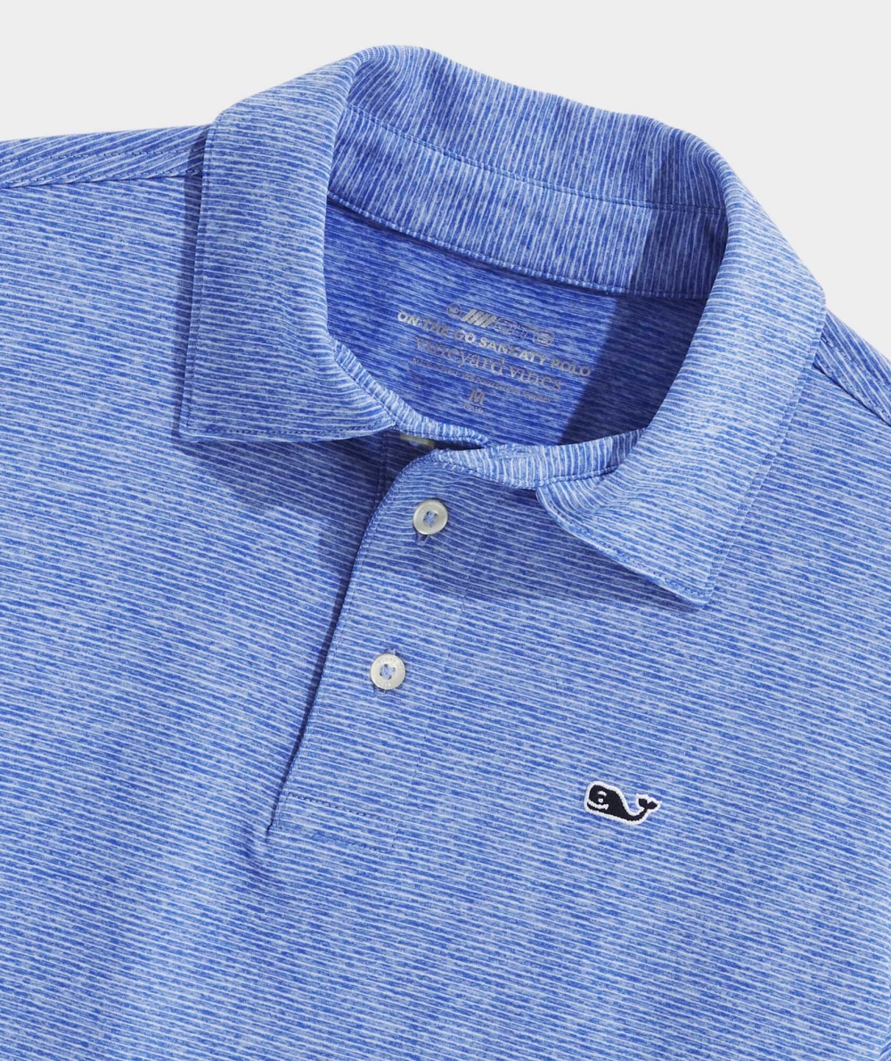 Polos Vineyard Vines St. Jean Stripe Sankaty Polo Azules Blancos | 298041ABL