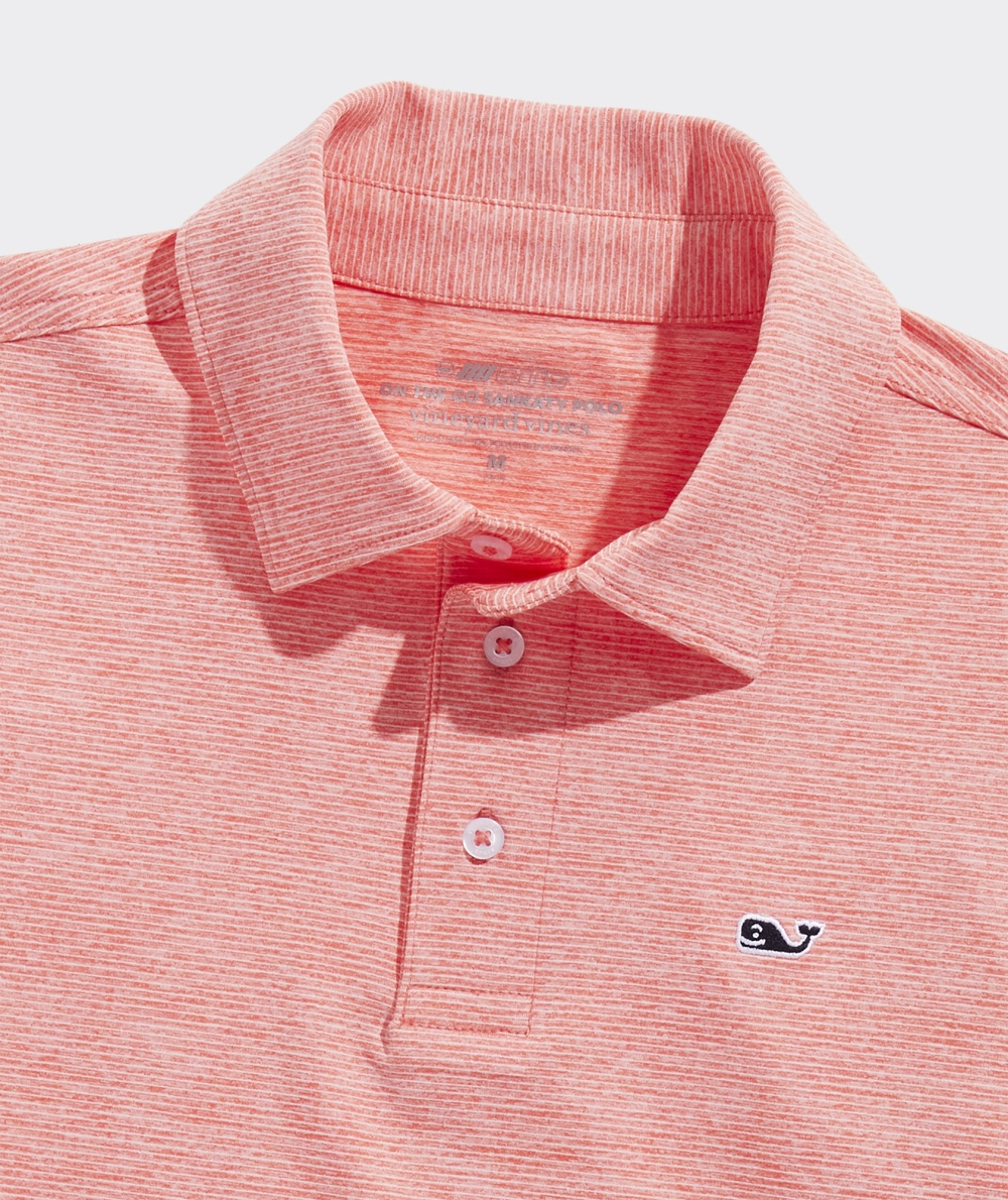 Polos Vineyard Vines St. Jean Stripe Sankaty Polo Blancos | 816973EQF