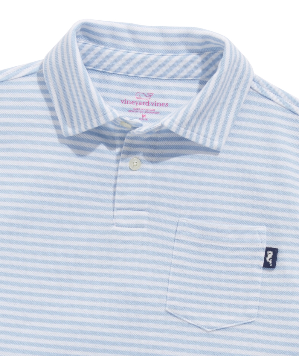 Polos Vineyard Vines Surfside Pique Polo Blancos Azules | 140825QSW