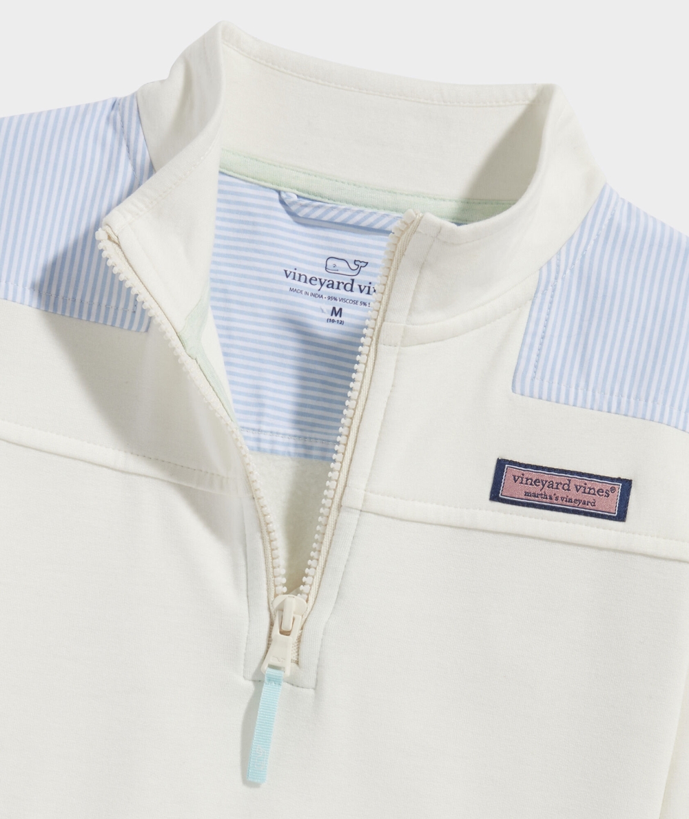 Sudaderas Vineyard Vines A Rayas Shoulder Dreamcloth® Relaxed Shep Shirt™ Pina Colada | 975608EPV