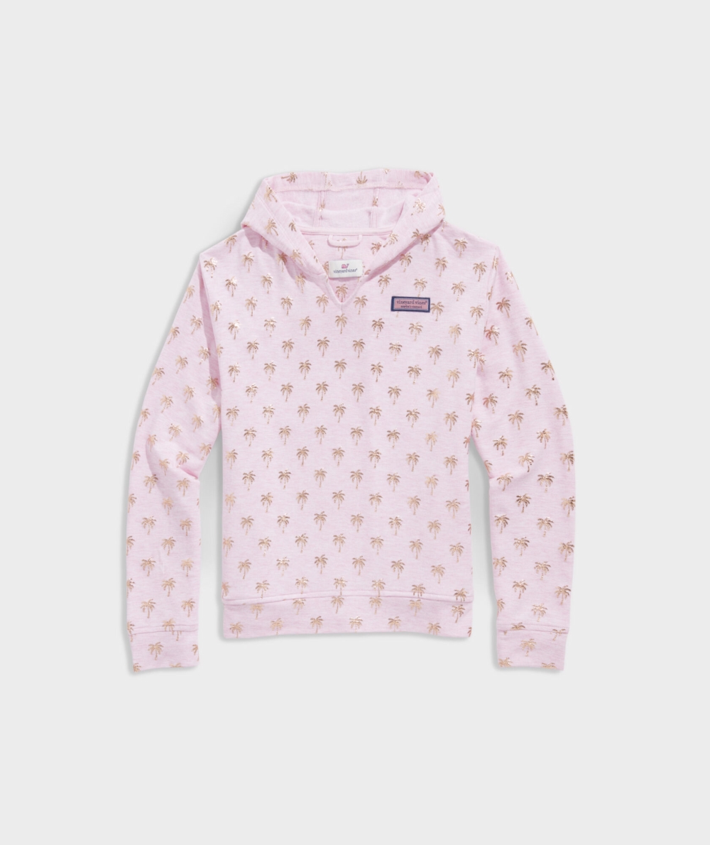 Sudaderas Vineyard Vines Foil Print Dreamcloth® Hoodie Rosas | 672415UGK