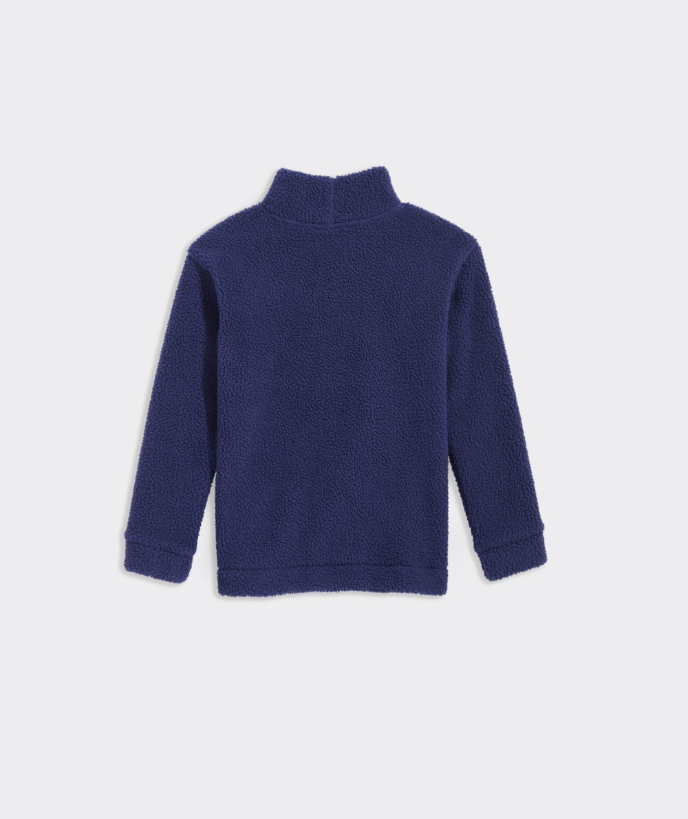 Sudaderas Vineyard Vines Sherpa Fleece Funnel-Neck Azules | 235674DQV