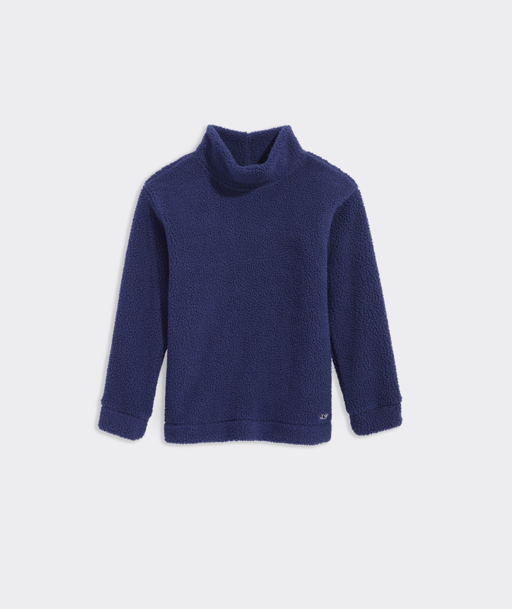 Sudaderas Vineyard Vines Sherpa Fleece Funnel-Neck Azules | 235674DQV