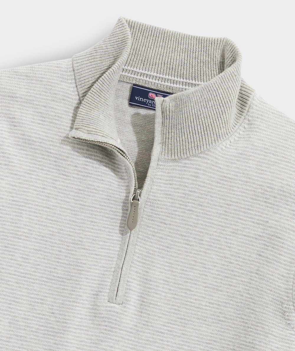 Suéteres Vineyard Vines Boathouse Stripe Mock Neck Sueter Grises Claro | 140786CYR