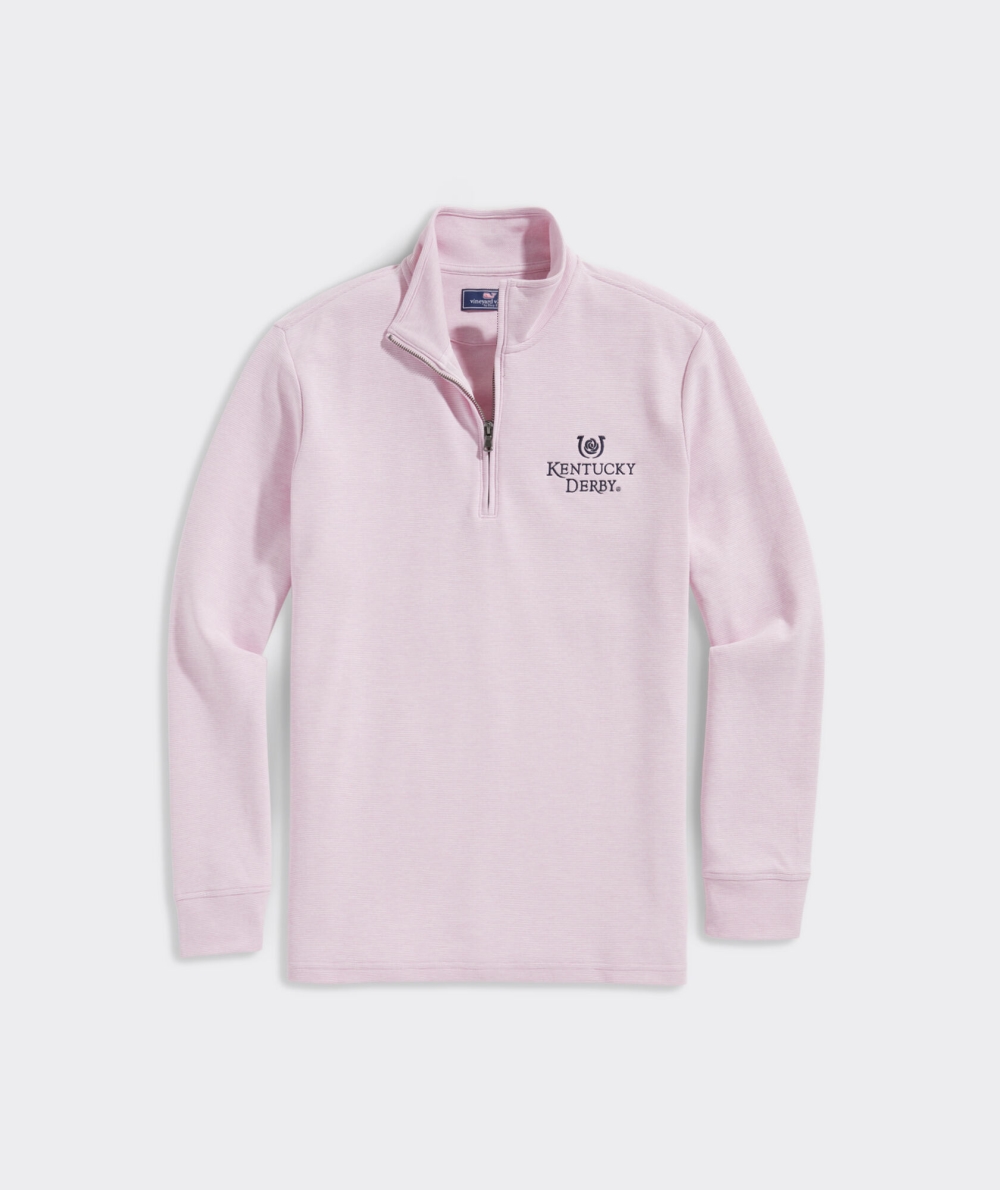 Suéteres Vineyard Vines Kentucky Derby Saltwater Quarter-Zip Rosas | 917562NAJ