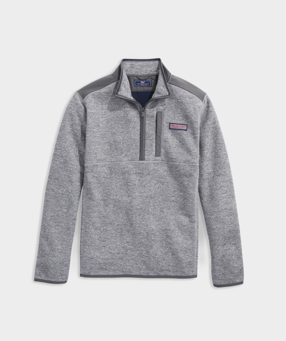 Suéteres Vineyard Vines Mountain Sueter Fleece Quarter-Zip Grises | 460319VNH