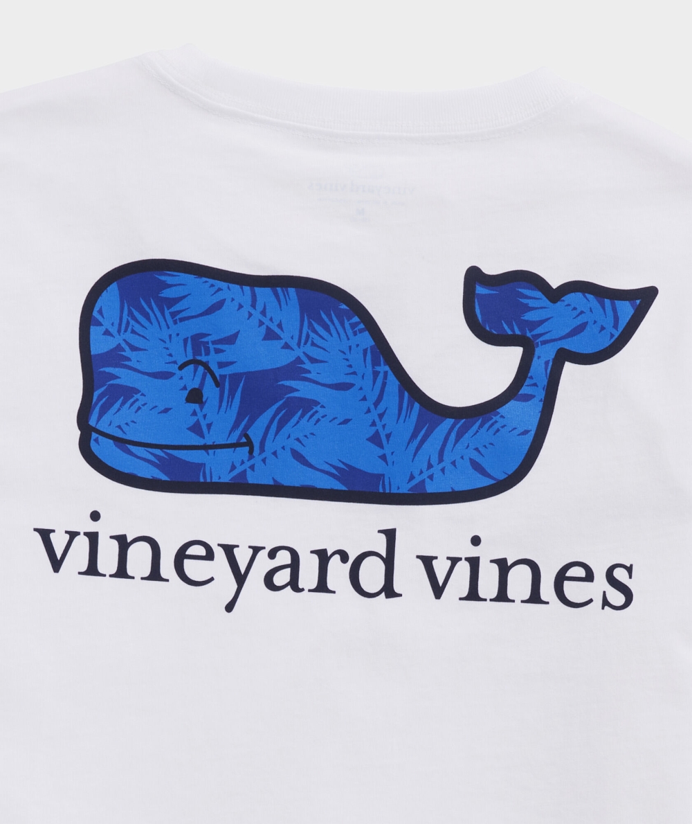 Tees Vineyard Vines Breezy Palm Whale Corta-Sleeve Pocket Tee Blancos | 451093JCP