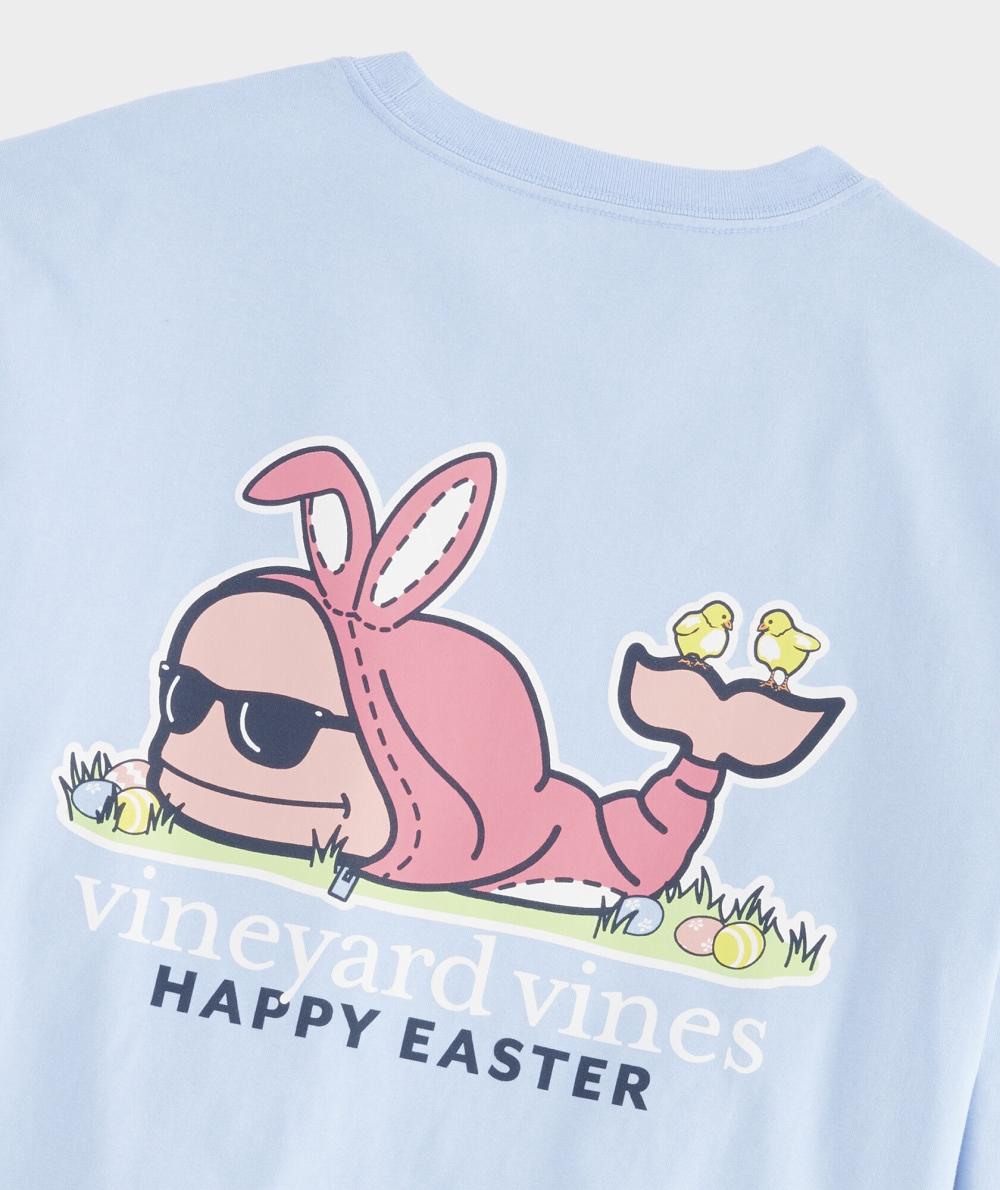 Tees Vineyard Vines Bunny Suit Whale Long-Sleeve Pocket Tee Azules | 604931KEB