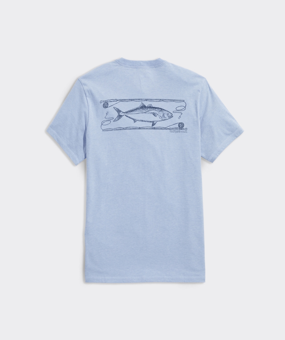 Tees Vineyard Vines Fly Rod Logo Box Dunes Tee Blancos | 561708UIN