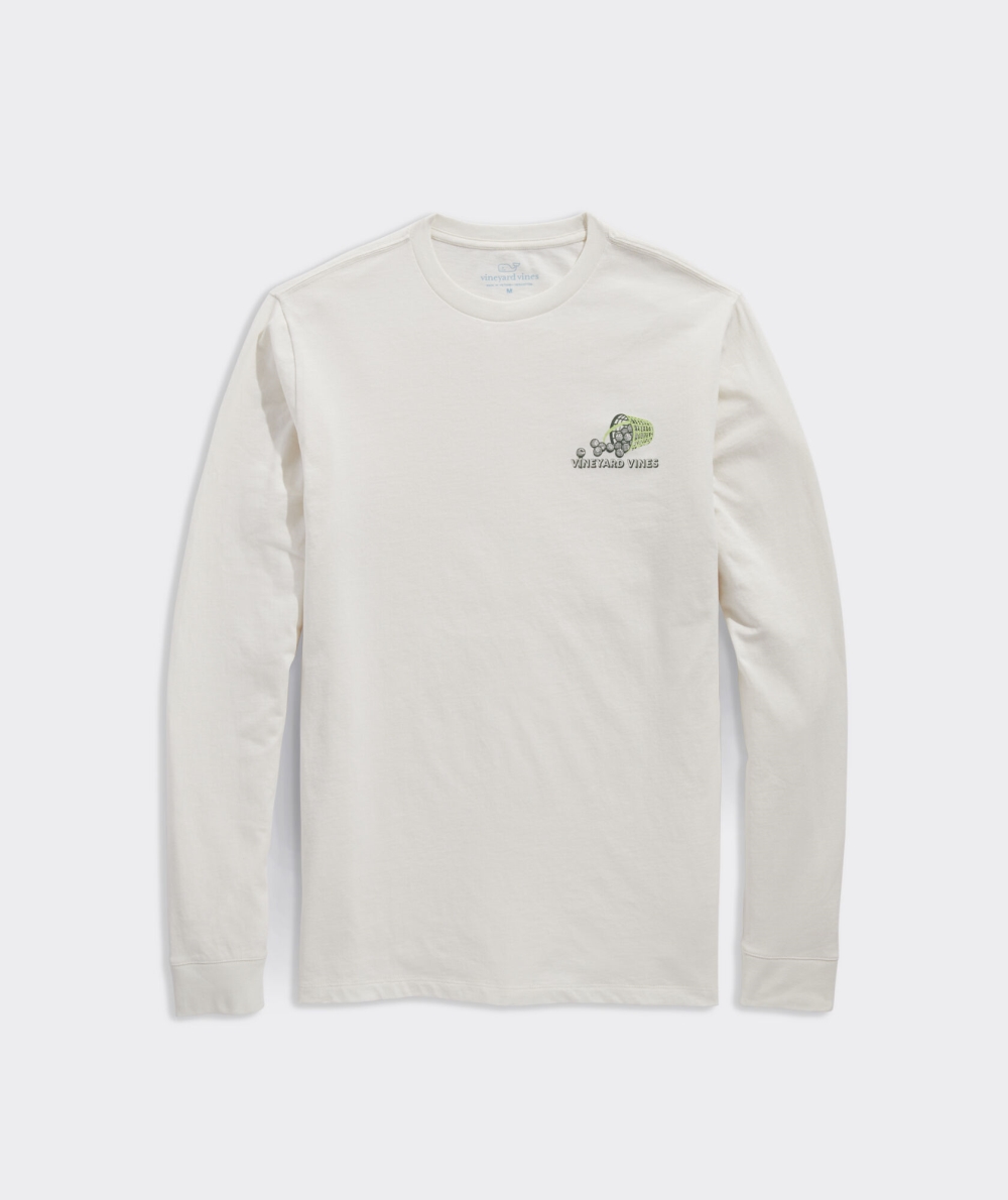 Tees Vineyard Vines Golf Range Bucket Long-Sleeve Tee Pina Colada | 538297MUN