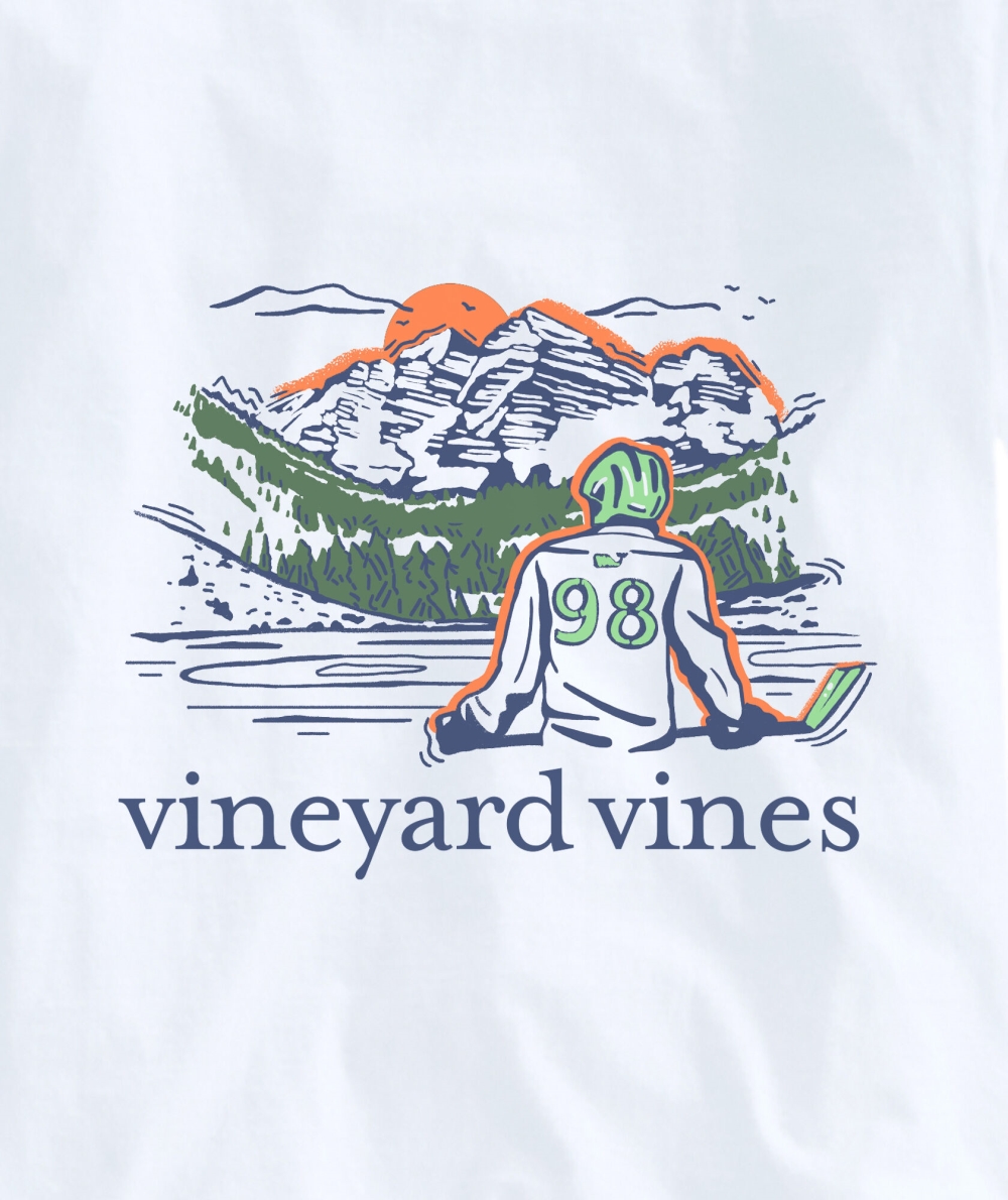 Tees Vineyard Vines Hockey Pond Long-Sleeve Pocket Tee Blancos | 869321VAF