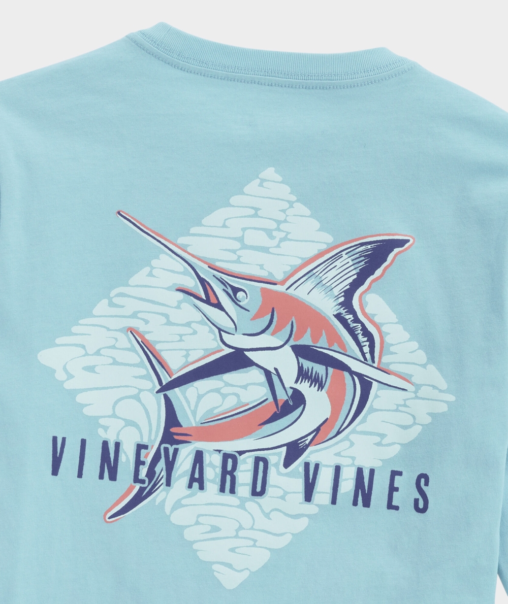 Tees Vineyard Vines Jumping Marlin Long-Sleeve Pocket Tee Sea Grove | 803952VWJ