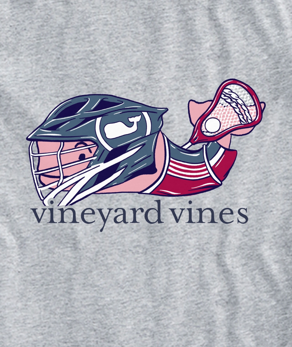 Tees Vineyard Vines LAX Whale Long-Sleeve Pocket Tee Grises | 436528MTV