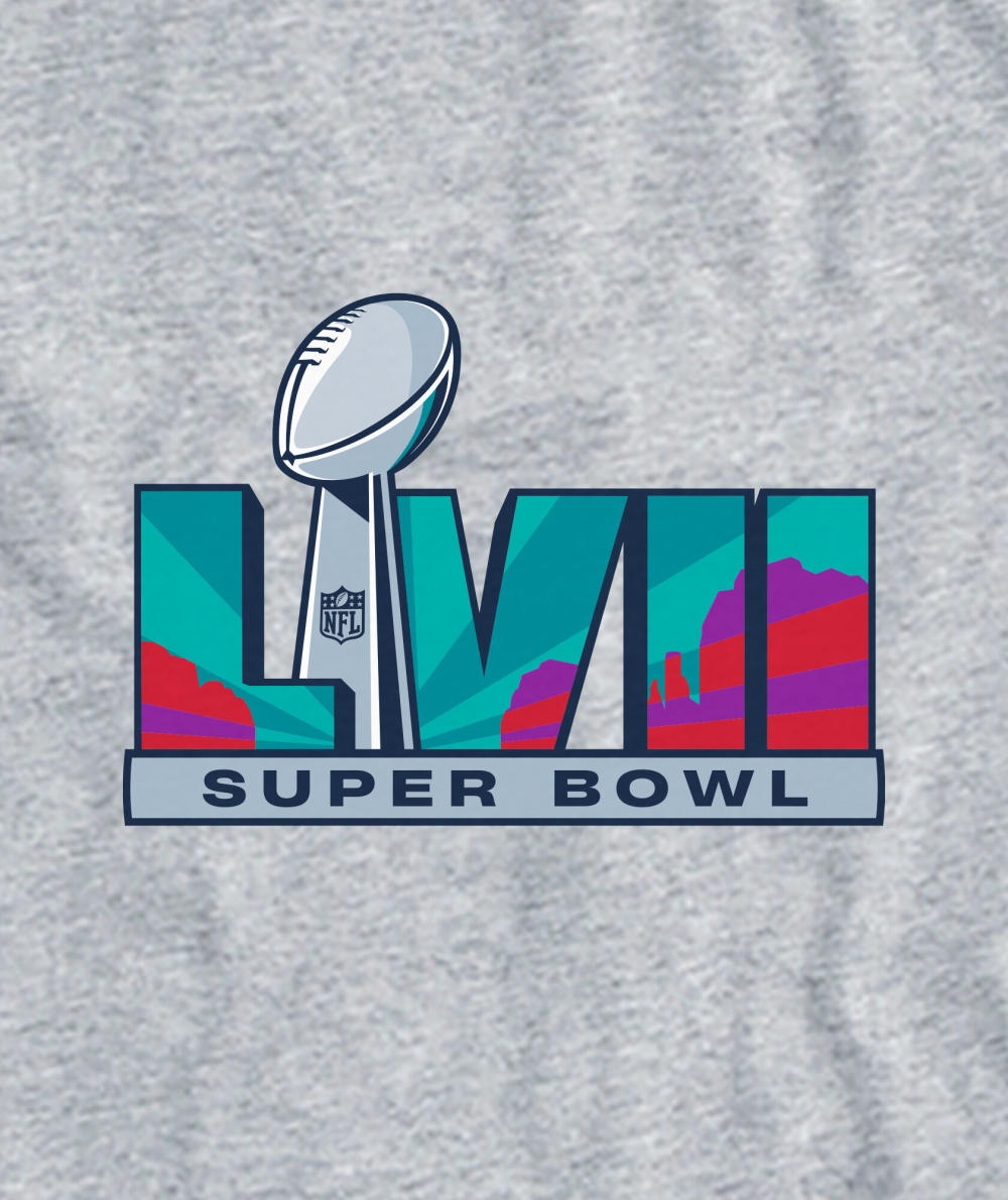 Tees Vineyard Vines Super Bowl LVII Long-Sleeve Pocket Tee Grises | 916054BVF