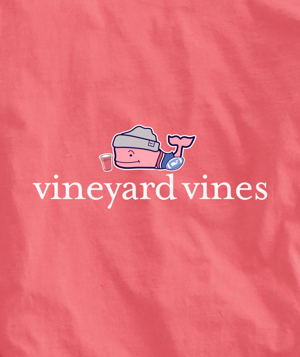 Tops Vineyard Vines Tailgate Whale Long-Sleeve Pocket Tee Rojos | 904536VPR