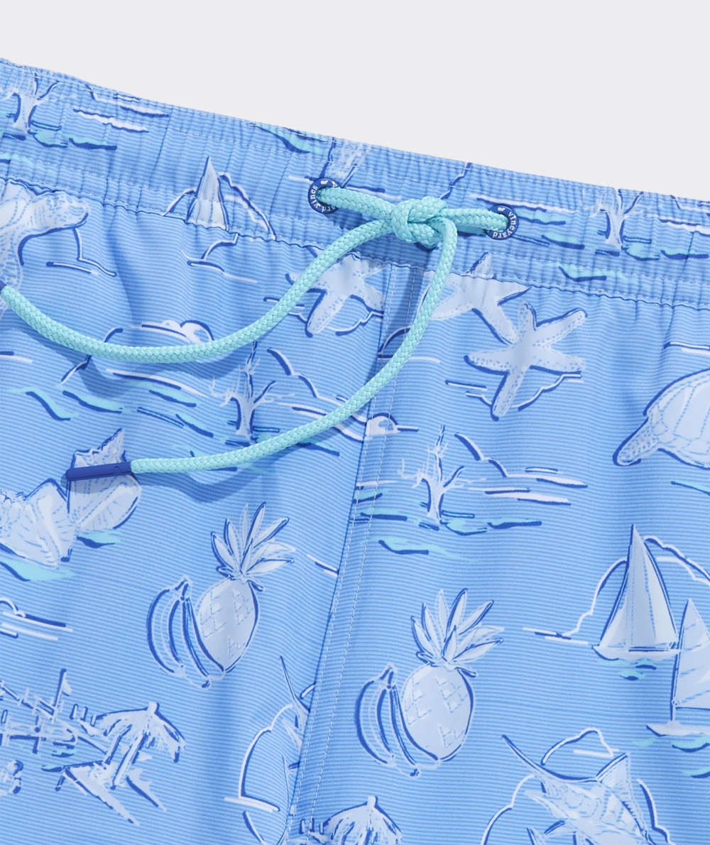 Trajes De Baño Vineyard Vines 7 Inch Printed Chappy Trunks Turquesa | 603491KJP